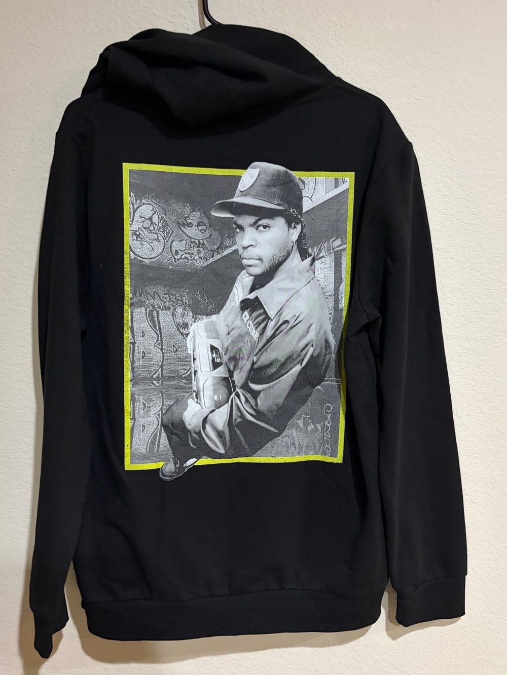 Ice Cube Hoodie Men’s Large Black Graphic Rap Hip Hop Pullover NWT